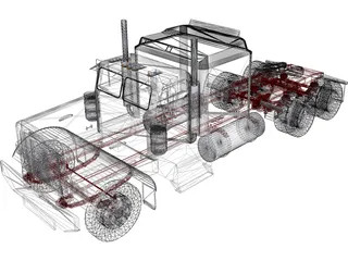 Freightliner Aerodyne 3D Model preview