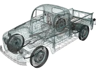 Ford Pickup (1950) 3D Model preview