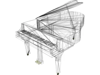 Grand Piano 3D Model preview