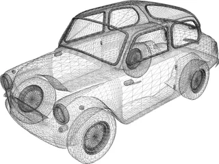 Fiat 600 3D Model preview