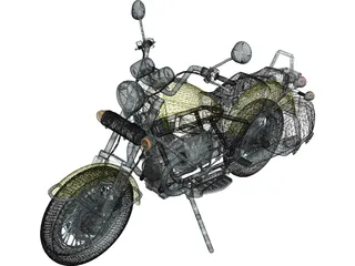 Moto Guzzi 1100i California 3D Model preview