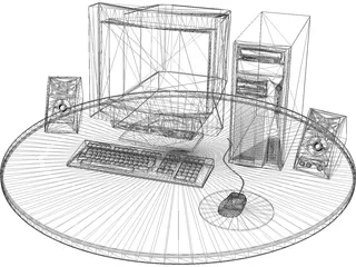 Computer PC 3D Model preview