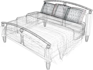 Bed Classic 3D Model preview