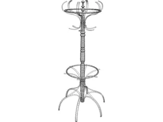 Coat Rack 3D Model preview