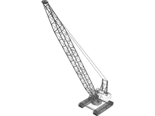 Crane Crawler 3D Model preview