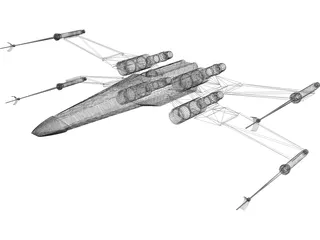 Star Wars X-Wing 3D Model preview