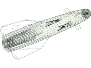 Hellfire Missile 3D Model preview