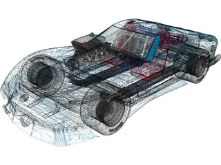 Chevrolet Corvette (1979) [Supercharged] 3D Model preview