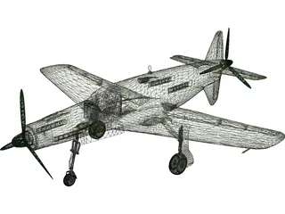 Dornier Do 335 Pfeil 3D Model preview