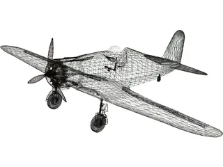Fiat G.50 3D Model preview