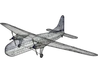 Bristol Freighter Mk 32 3D Model preview