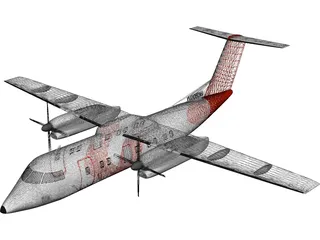 Bombardier Q200 Customs 3D Model preview
