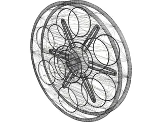 Film Reel 3D Model preview