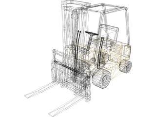 Forklift 3D Model preview