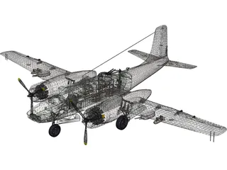 Douglas A-26 Invader 3D Model preview