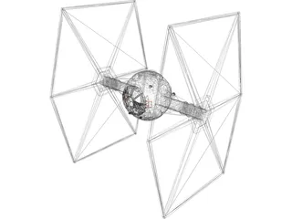 Star Wars TIE Fighter 3D Model preview
