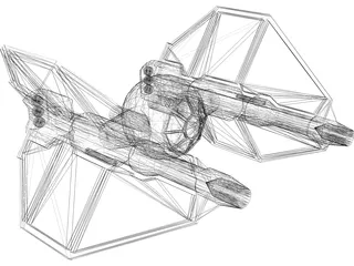 Star Wars T-Invader 3D Model preview