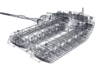 Japanese Type 90 Tank 3D Model preview