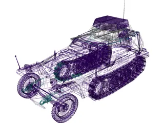 Sd. Kfz. 250/9 3D Model preview