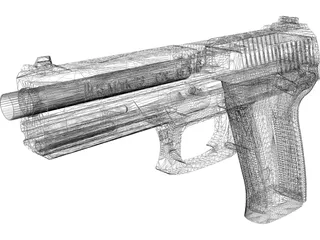 Heckler Koch Mk 23 Socom 3D Model preview