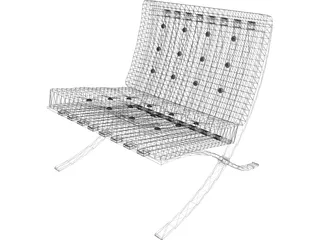 Chair Barcelona Mies Van de Rohe 3D Model preview
