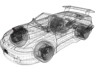 Ford Mustang 2000 [Supercharged] 3D Model preview