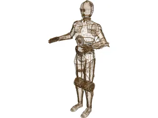 Star Wars C3PO Robot 3D Model preview