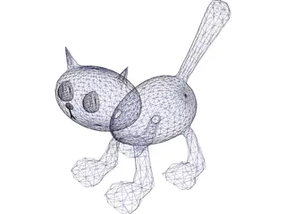 Cartoon Cat 3D Model preview