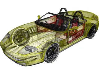Ferrari 550 Barchetta (2000) 3D Model preview