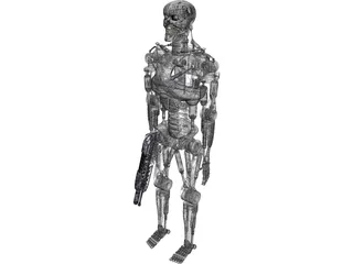Terminator T-800 Metal Skeleton 3D Model preview