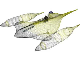 Star Wars Episode II Naboo Fighter 3D Model preview