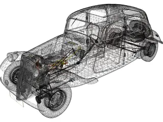 Citroen Traction Avant (1954) 3D Model preview