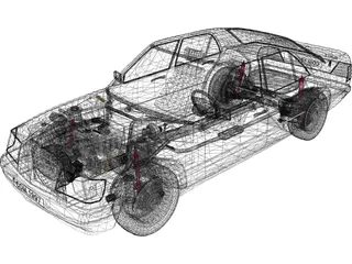 Mercedes-Benz 230 3D Model preview