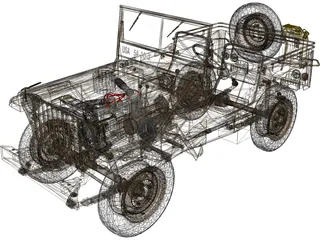 Jeep Willys (1935) 3D Model preview