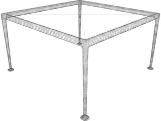 B&B Italia Garden Table 3D Model preview