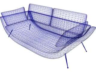Sofa Evento 3D Model preview