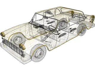 Taxi USA 3D Model preview