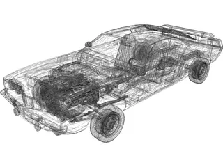 Dodge Muscle Car (1970) 3D Model preview