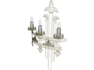 Lamp Wall 3D Model preview