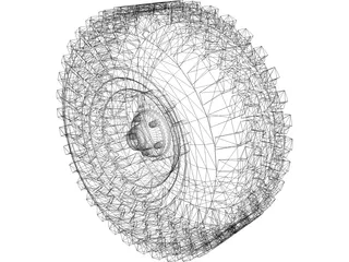 Tire All-Terrain 3D Model preview