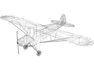 Piper J-3 Cub 3D Model preview