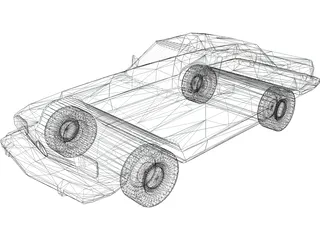 Mercedes-Benz 380 SL (1968) 3D Model preview