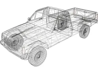 Jeep Cherokee Pickup 3D Model preview