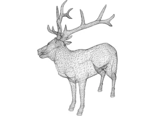 Elk 3D Model preview