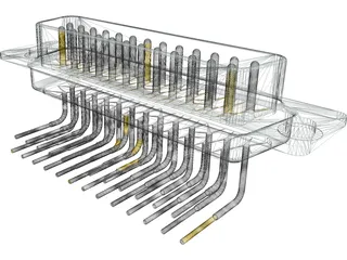 Plug D-25 3D Model preview