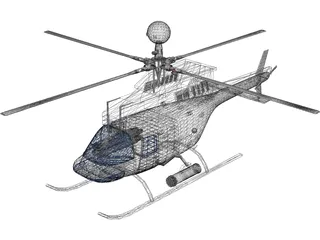 Bell OH-58D Kiowa 3D Model preview