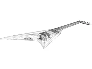 Guitar Randy Rhoads Flying V 3D Model preview