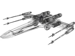 Star Wars X-Wing Starfighter 3D Model preview