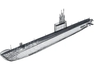 Hyatt (Oberon Class) 3D Model preview