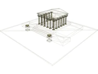 Temple 3D Model preview